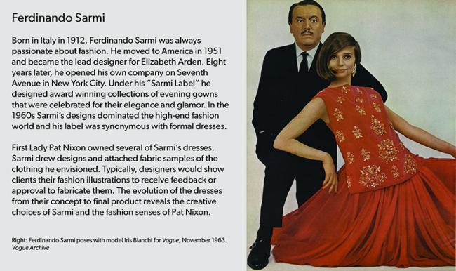 Ferdinando Sarmi gowns exhibit diacritic