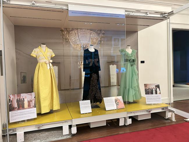Three couture gowns designed for First Lady Pat Nixon by Ferdinando Sarmi